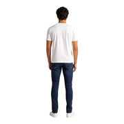 Armani Exchange Weißes Herren-T-Shirt aus Baumwolle mit Rundhalsausschnitt und kurzen Ärmeln in schlichtem Design