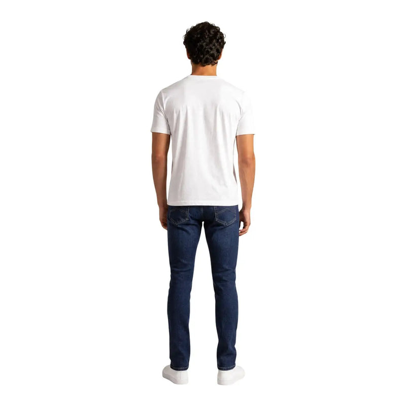 Armani Exchange Weißes Herren-T-Shirt aus Baumwolle mit Rundhalsausschnitt und kurzen Ärmeln in schlichtem Design
