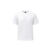 Armani Exchange Weißes Herren-T-Shirt aus Baumwolle mit kurzen Ärmeln und dezentem Logo auf der Brust