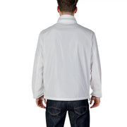 Armani Exchange Weißer Herren-Sakko aus Polyester mit Reißverschluss – leichte Jacke mit dezenter Struktur und minimalistischem Design.
