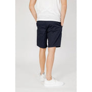 Armani Exchange Blaue Chino-Shorts für Herren aus Baumwollmischgewebe mit klarer, taillierter Passform und dezenten Ziernähten