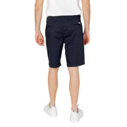 Armani Exchange Marineblaue Chino-Shorts für Herren aus Baumwollmischgewebe mit klassischer Passform und dezenten Ziernähten
