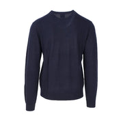 Armani Exchange men’s navy blue crew neck sweater made of wool blend perfect for casual and formal wear