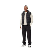 Armani Exchange Schwarze Steppjacke für Herren mit hohem Kragen und Steppmuster, Vorderansicht