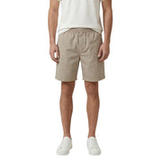 Armani Exchange Herrenshorts aus beiger Baumwolle mit elastischem Bund, Vorderansicht