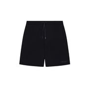 Armani Exchange Schwarze Herrenshorts mit Kordelzug im Bund und dezentem Logo am rechten Bein, Vorderansicht
