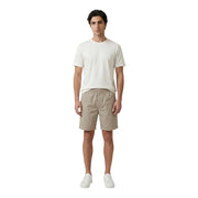 Armani Exchange Herrenshorts aus beiger Baumwolle mit elastischem Bund, Vorderansicht