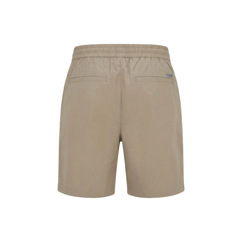 Armani Exchange Herrenshorts in Beige mit elastischem Bund und zwei Gesäßtaschen, Rückansicht