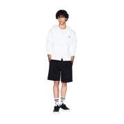 Armani Exchange Kapuzenpullover für Herren in Weiß mit dezentem schwarzem Logo auf der Brust, Vorderansicht