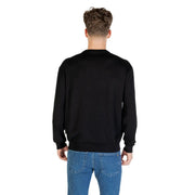 Armani Exchange Herren-Sweatshirt in Schwarz mit Rundhalsausschnitt und langen Ärmeln, Vorderansicht