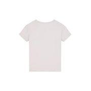Armani Exchange Beigefarbenes Damen-T-Shirt aus Baumwolle mit kurzen Ärmeln, Rundhalsausschnitt und minimalistischem Design