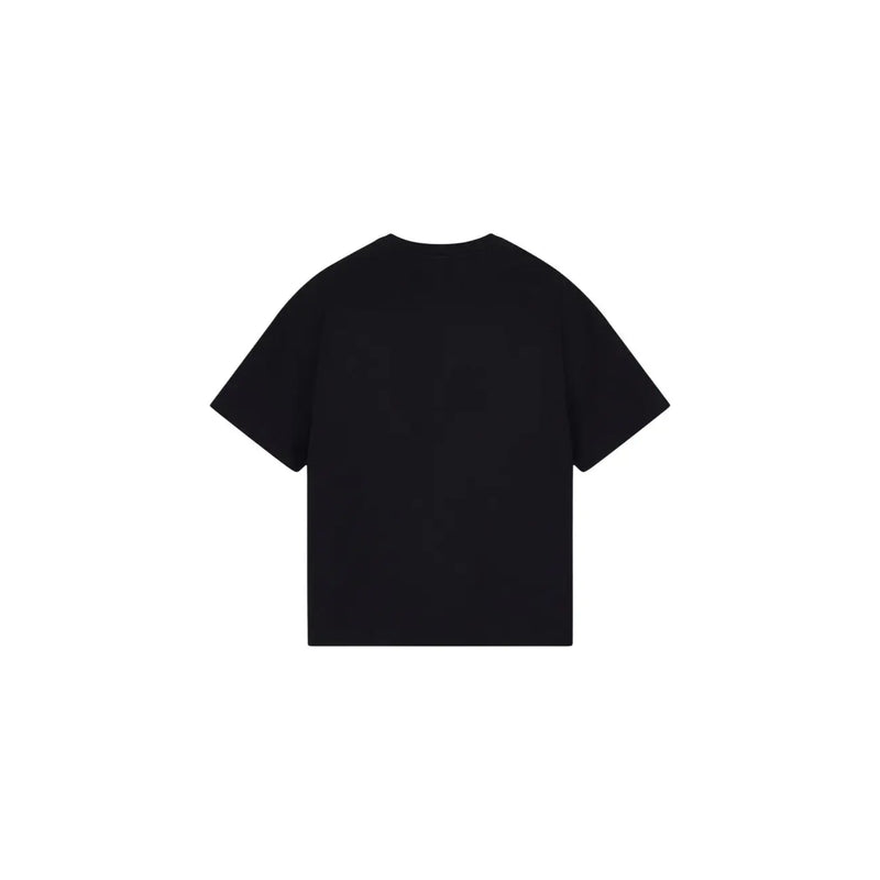Armani Exchange Schwarzes Damen-T-Shirt aus Baumwolle mit Rundhalsausschnitt, kurzen Ärmeln und minimalistischem Design