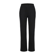 Armani Exchange Schwarze, hochgeschnittene Baumwollhose für Damen mit elegantem, geradem Bein.