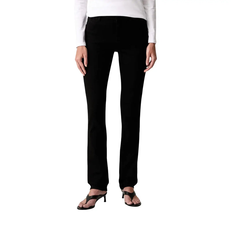 Armani Exchange Schwarze Damen-Jeans aus Denim mit geradem Bein und schmaler, figurbetonter Silhouette aus Baumwollmischgewebe