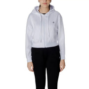 Armani Exchange black hooded zip sweatshirt with embroidered logo