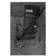 Dunkelgraue Jeans aus Baumwoll-Denim von armani exchange Damen mit Used-Look, superenger Schnitt und sichtbarem Größenetikett 26R