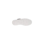 White rubber sole with embossed Armani logo on brown leather Armani Exchange women sneakers back side