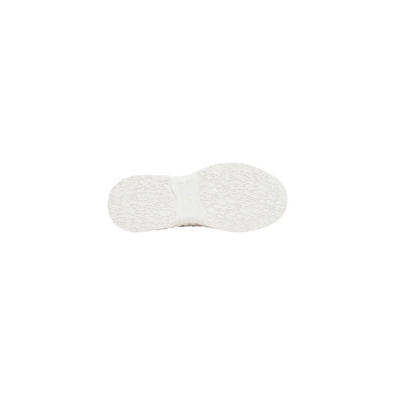 White rubber sole with textured grip on the back side of Armani Exchange women slip on sneakers lilac polyurethane