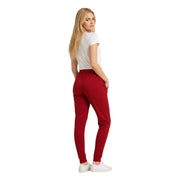 Armani Exchange Damen-Jogginghose aus rotem Viskosemischgewebe mit elastischem Bund und schmal zulaufendem Bein, Größe KH
