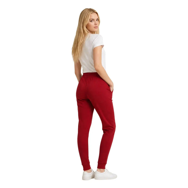 Armani Exchange Damen-Jogginghose aus rotem Viskosemischgewebe mit elastischem Bund und schmal zulaufendem Bein, Größe KH