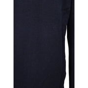 Armani Exchange Polo-Pullover aus Wolle für Herren in Marineblau mit geripptem Kragen und Bündchen, Vorderansicht