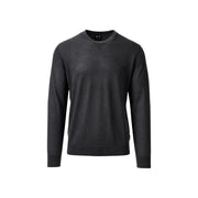 Armani Exchange Schwarzer Wollpullover für Herren mit Rundhalsausschnitt und langen Ärmeln, Vorderansicht
