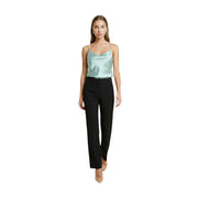 Artigli Damen-Satin-Top in Hellblau mit dünnen Trägern und Rundhalsausschnitt aus Polyester für elegantes Tragen