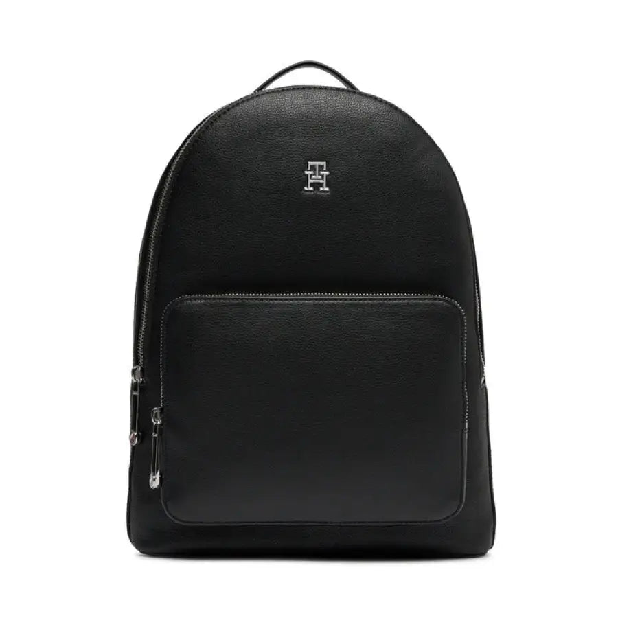Tommy Hilfiger black backpack with zipper closure for women
