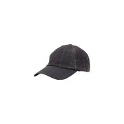 Barbour-Kappe Haydon Tartan für Herren in Dunkelgrau mit dezentem rot-weißem Karomuster, Vorderansicht