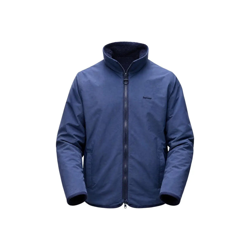 Marineblaue, wendbare Barbour Herren-Fleecejacke mit fleecegefüttertem Kragen und Reißverschluss aus Polyamid