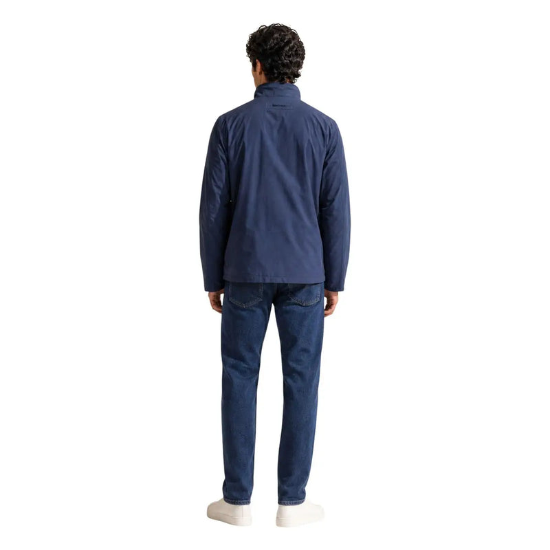 Marineblaue, wendbare Barbour Herren-Fleecejacke aus Polyamid mit leichtem Design und Stehkragen