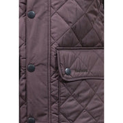 Barbour Daunenjacke Lowerdale für Herren in Dunkelbraun mit Rautensteppung und schwarzen Knöpfen, Vorderansicht