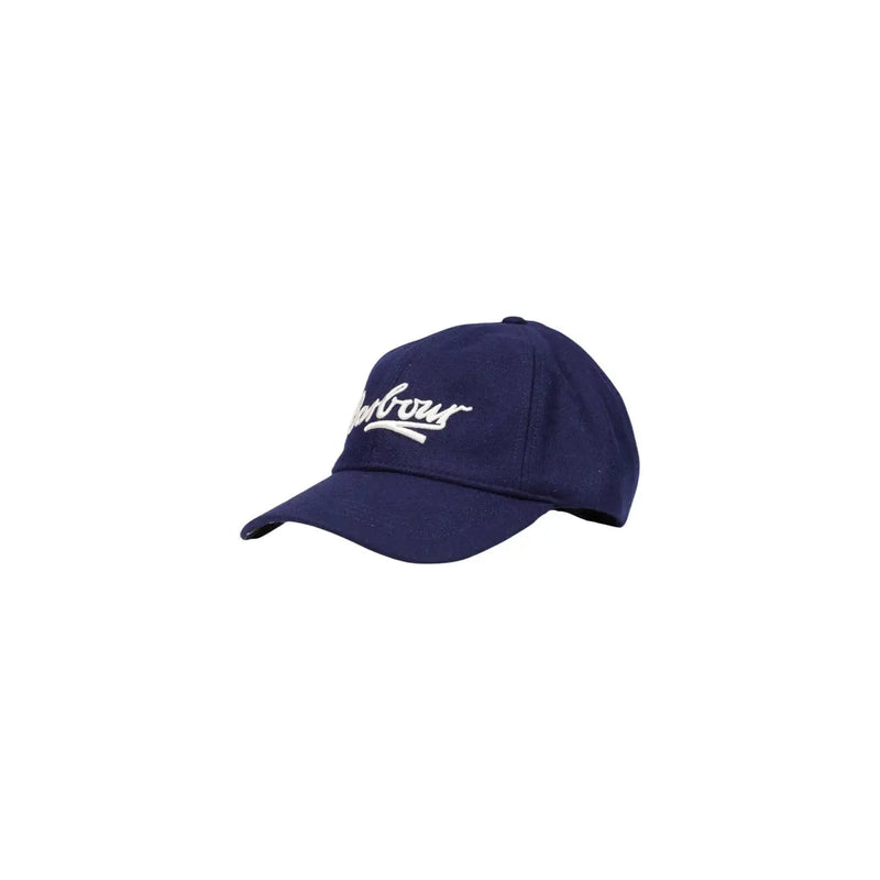 Barbour Wollmütze Bowery für Herren in Marineblau mit weißem, gesticktem Logo, Vorderansicht