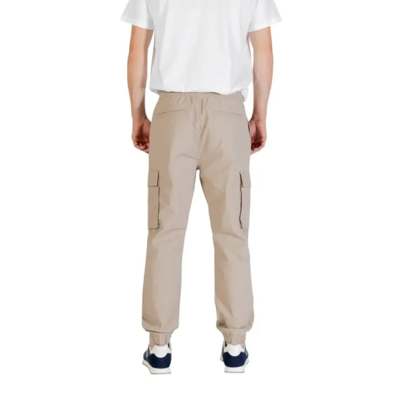 Beige cargo pants displayed in the Beige and Khaki Cargo Pants product image