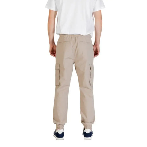 Beige cargo pants displayed in the Beige and Khaki Cargo Pants product image