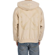 Beige Hooded Sweatshirt displayed in a product listing