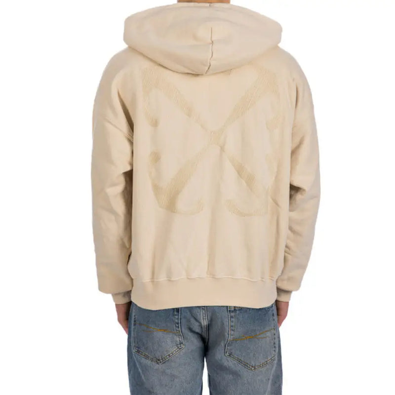Beige Hooded Sweatshirt displayed in a product listing