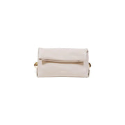 Cream leather clutch with gold accents from Beige Liu Jo Fall Winter Handbag collection
