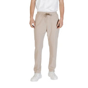Beige drawstring trousers for men with pockets in the Gianni Lupo product collection