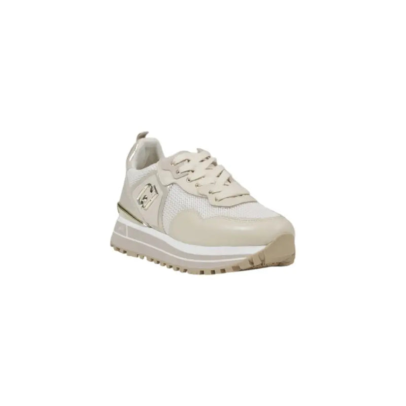 Beige and white platform sneakers with textured sole from Liu Jo for women