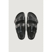 Birkenstock women slippers black size 3 featuring arizona sandals with two adjustable straps and contoured footbed