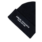 Black Armani Exchange knit beanie shown in product image