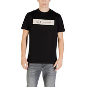 Black Armani Exchange T-shirt with logo displayed on Mens Light Colored T Shirt