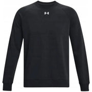 Black Under Armour crewneck sweatshirt for men, ideal for fall and winter wear