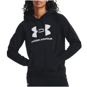 Black Under Armour Women’s Bordeaux Sweatshirt featuring logo and pockets