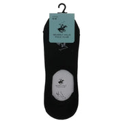 Black Beverly Hills Polo Club sock displayed in the Beverly Hills Polo Club Socks in Black and White product image