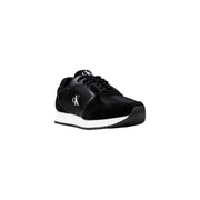 Black Calvin Klein men’s sneakers with white sole for women slip-on polyamide footwear