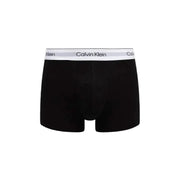 Black Calvin Klein boxer briefs with white elastic waistband for men’s underwear