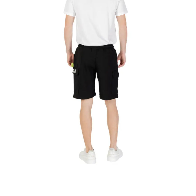 Black cargo shorts displayed in a product image suitable for online retail listings