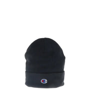 Black Champion beanie displayed alongside Champion Women’s Pink Cap in 100% Polyester